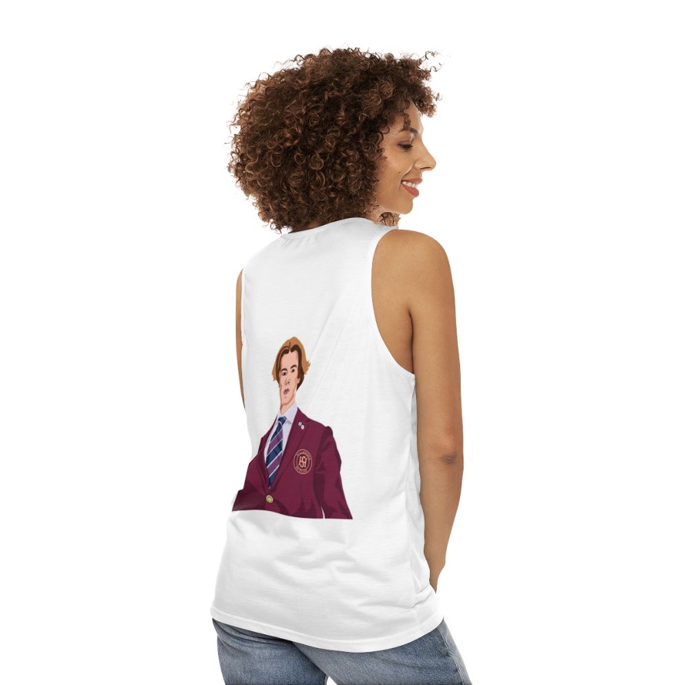 Wilhelm unisex tank top from the Netflix series 'Young Royals' - women back