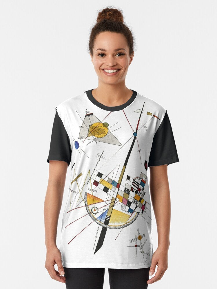 Wassily Kandinsky abstract art graphic t-shirt featuring the painting "Delicate Tension" - Women