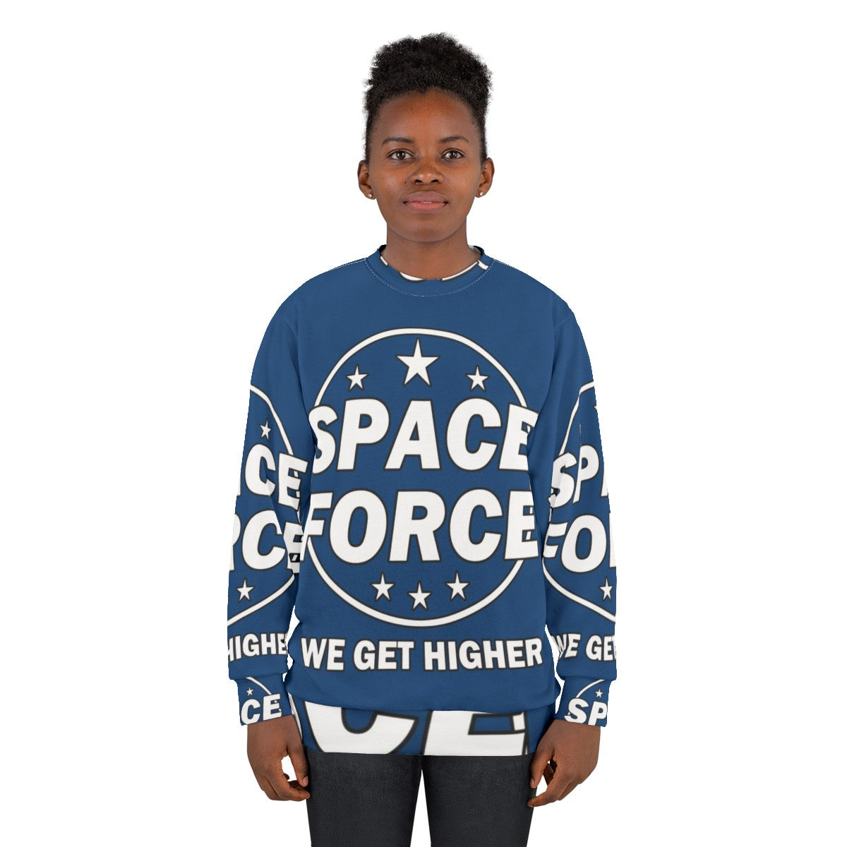 Space Force Sweatshirt Featuring Funny Quotes - women