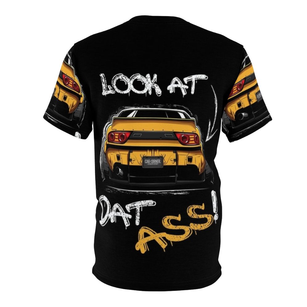 Nissan 200SX inspired all-over print t-shirt design featuring car graphics - Back