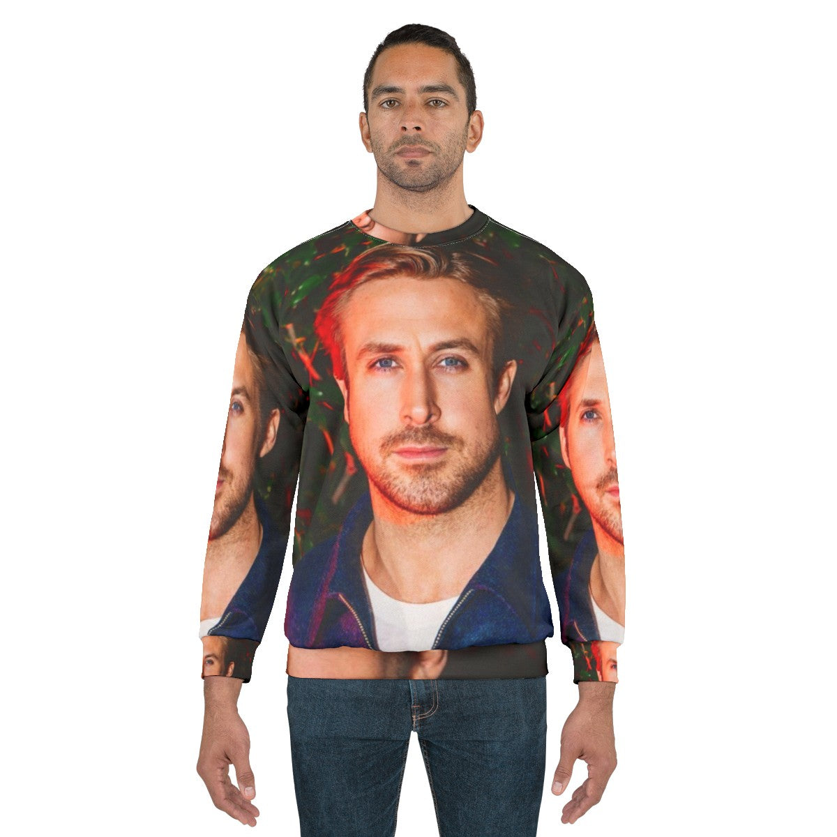 Ryan Gosling wearing a grey sweatshirt from the movie 'Drive' - men