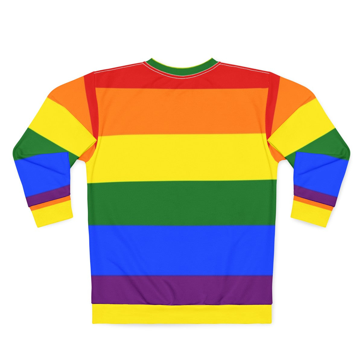 Colorful rainbow LGBTQ pride sweatshirt - Back