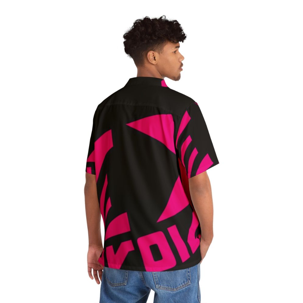 Zink Navy Deca Logo Hawaiian Shirt featuring the Splatoon 2 Deca Logo - People Back