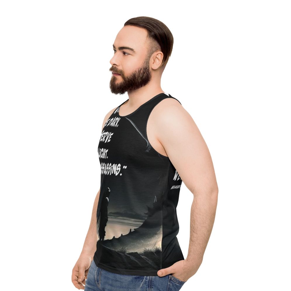 Inspirational Assassin's Creed Unisex Tank Top - men side