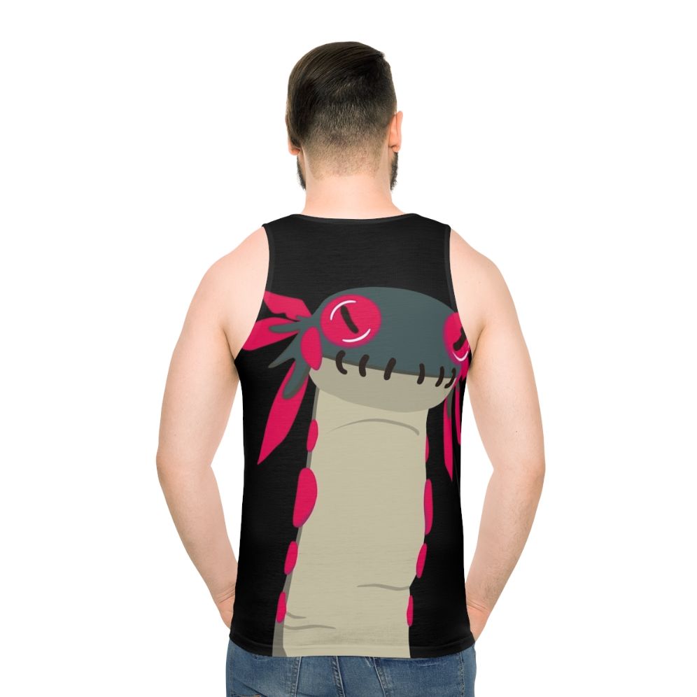 Monster Hunter World Wiggle Worm Unisex Tank Top - men back