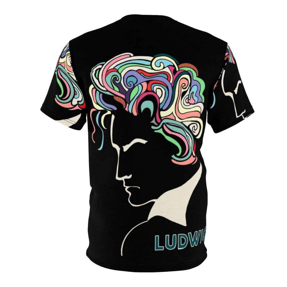 T-shirt featuring the iconic portrait of Ludwig Van Beethoven, the legendary classical composer - Back