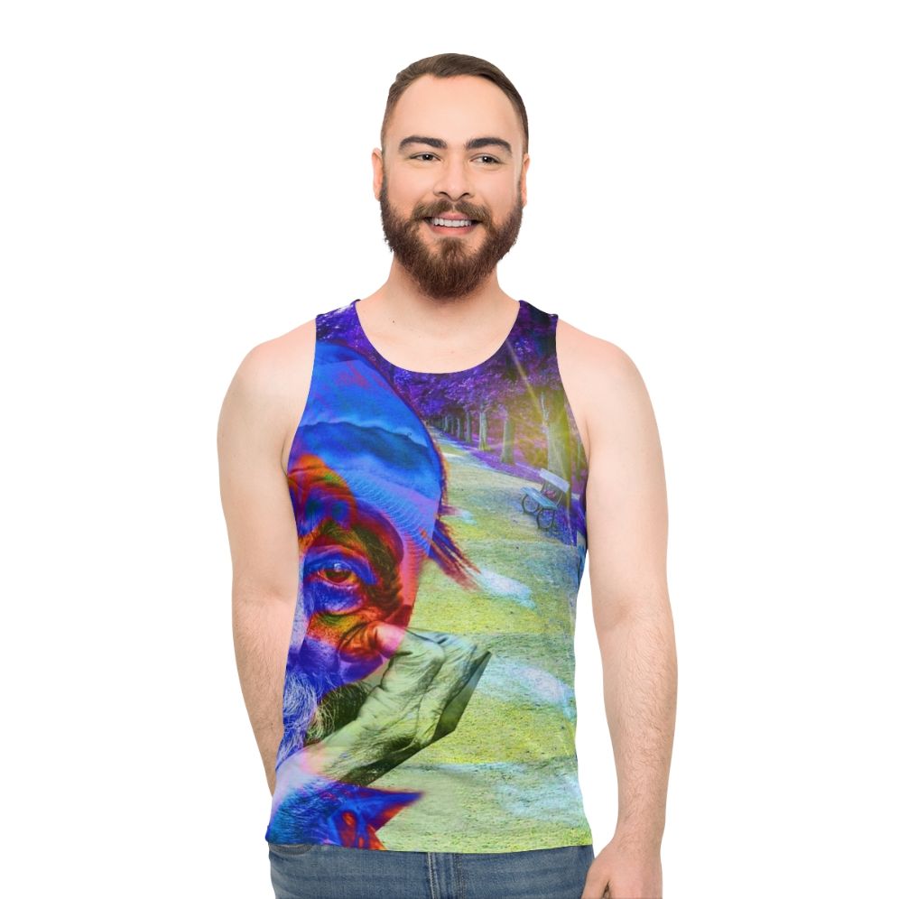 Unisex tank top supporting homelessness causes - men