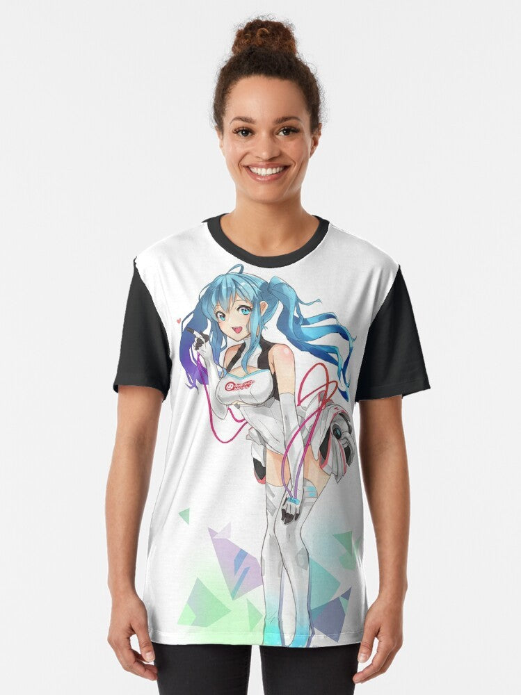 Hatsune Miku racing-themed graphic t-shirt - Women