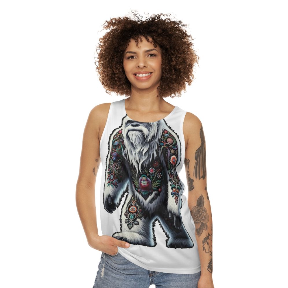 Embroidered yeti unisex tank top - women