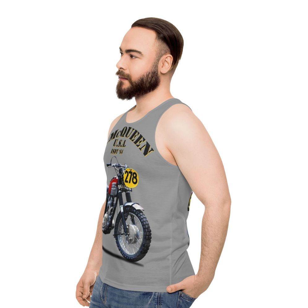 Classic Motorcycle ISDT 1964 Unisex Tank Top - men side