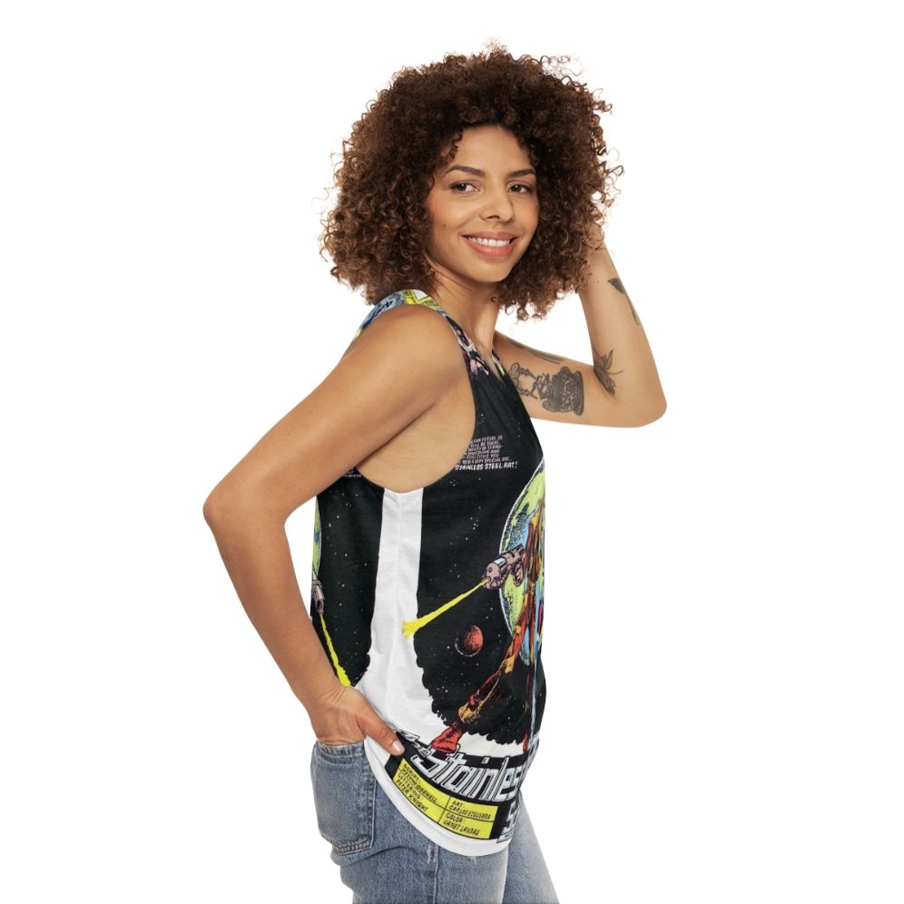 Stainless Steel Rat science fiction unisex tank top - women side