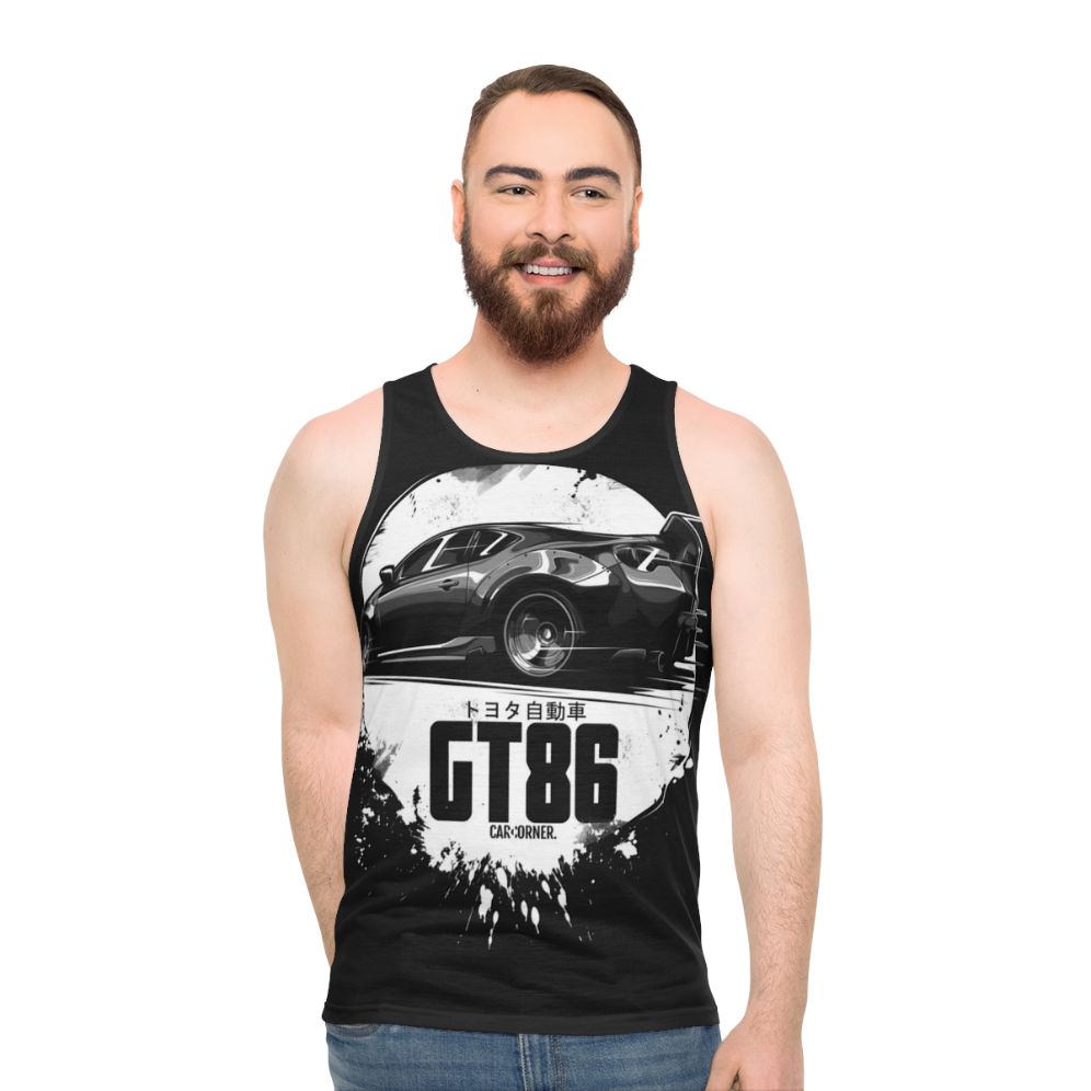 Toyota GT86 Unisex Lowered Car Graphic Tank Top - men