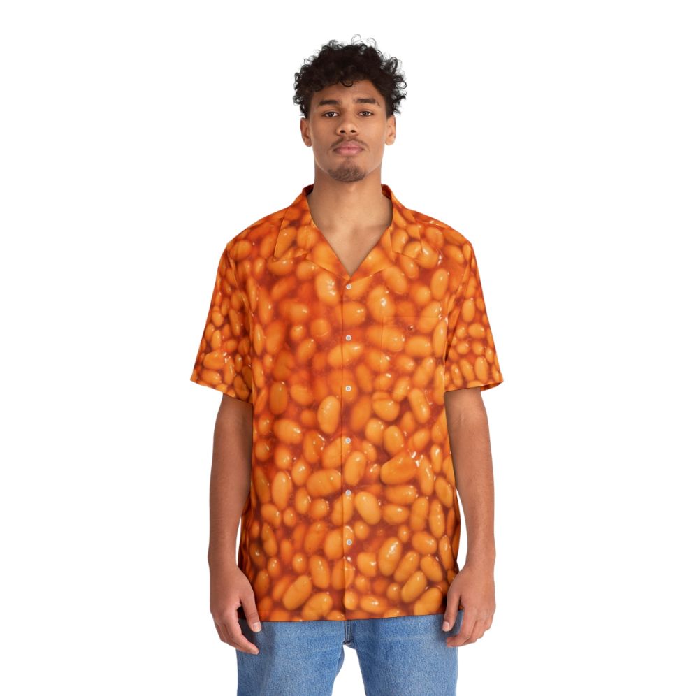 Beans and Beans' Hawaiian Shirt with Baked Beans Graphic - People Front