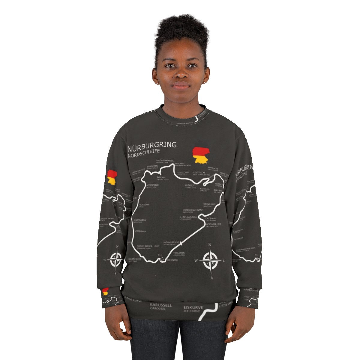 Nurburgring Nordschleife Formula 1 Motorsport Racing Sweatshirt - women