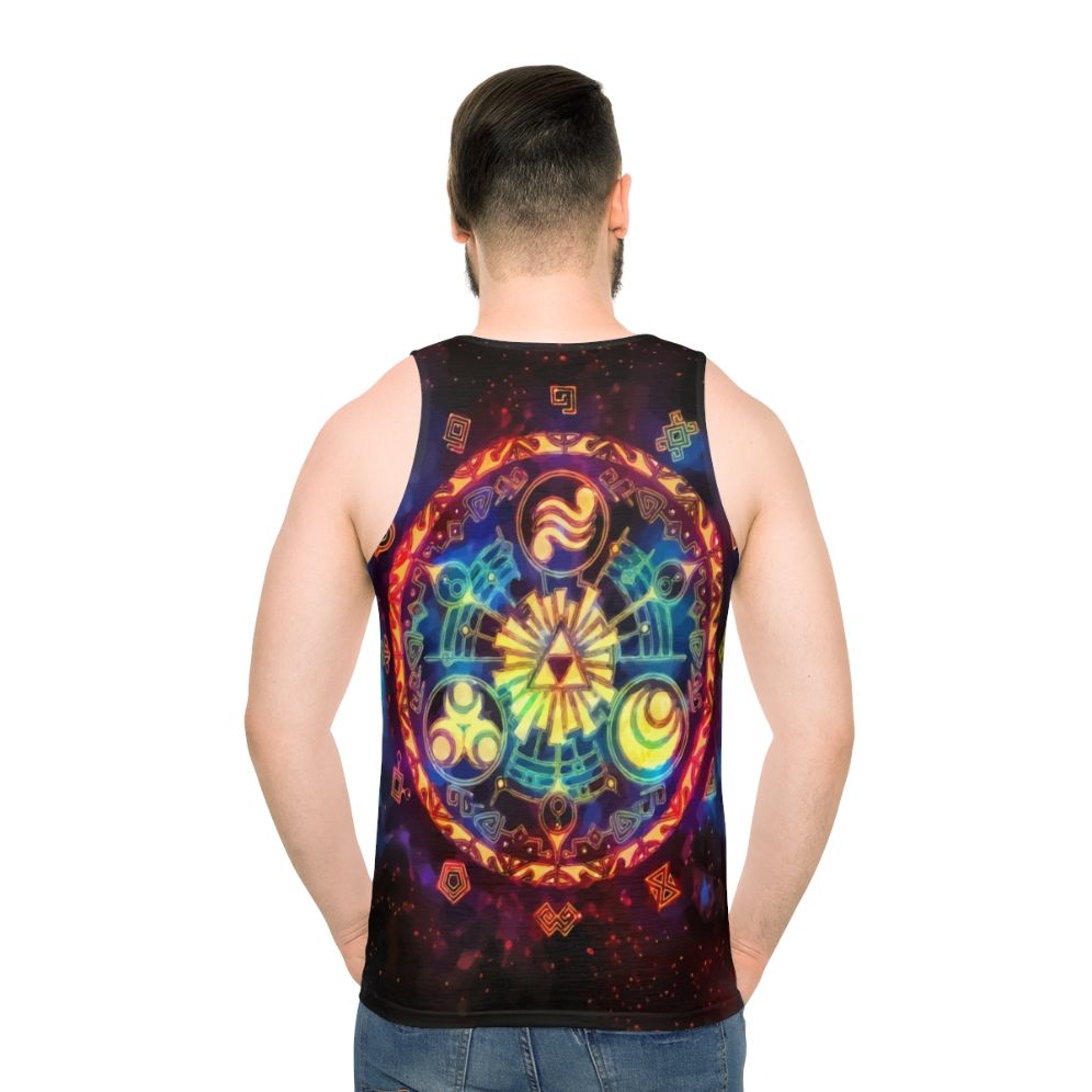 Triforce Space Unisex Tank Top - men back