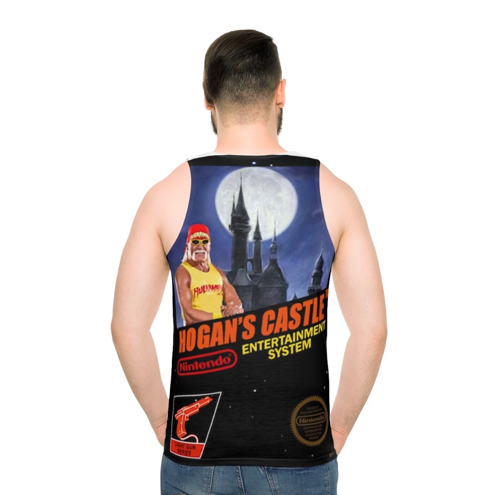 Unisex tank top with Hogans Castle and Beeg Beeg Yoshi design - men back