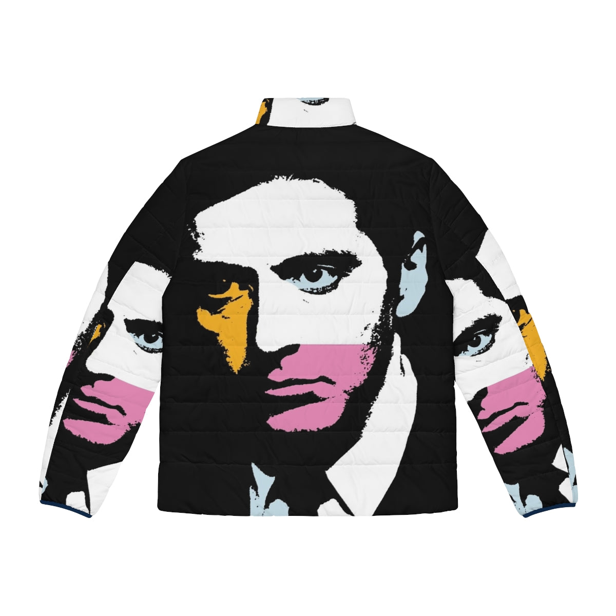 Al Pacino Pop Art Puffer Jacket featuring iconic movie characters - Back