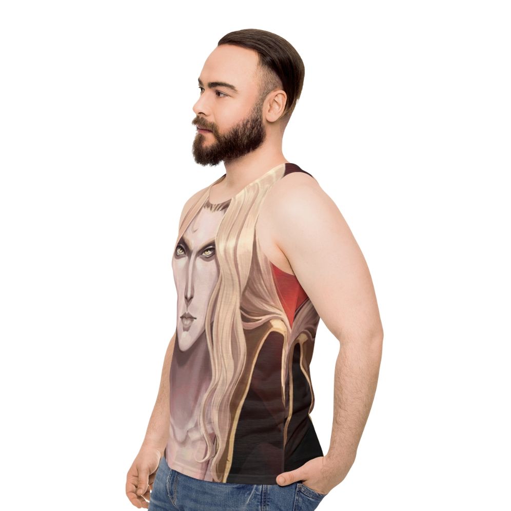 Castlevania Alucard Fanart Unisex Tank Top - men side