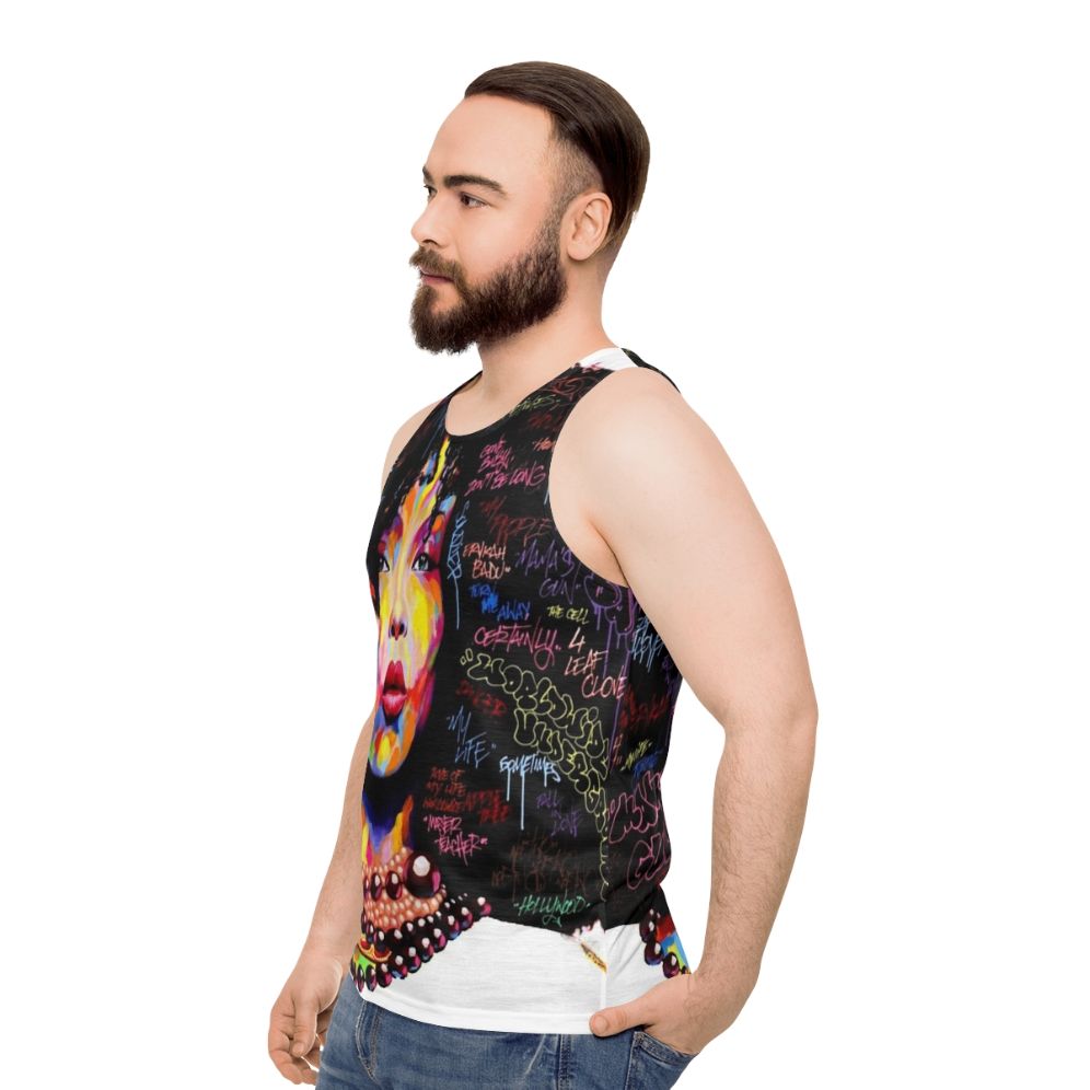 Graffiti Hair Unisex Tank Top - men side