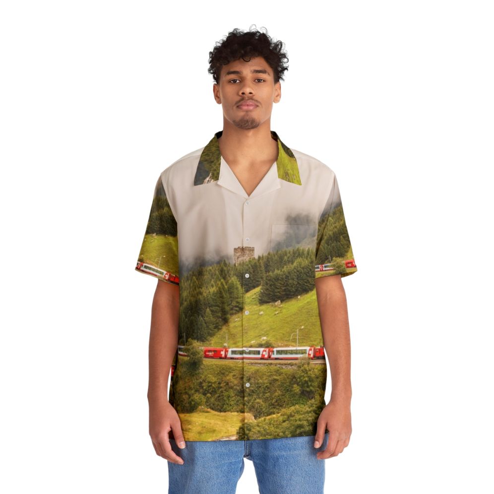 Glacier Express Swiss Railways Hawaiian Shirt - People Front