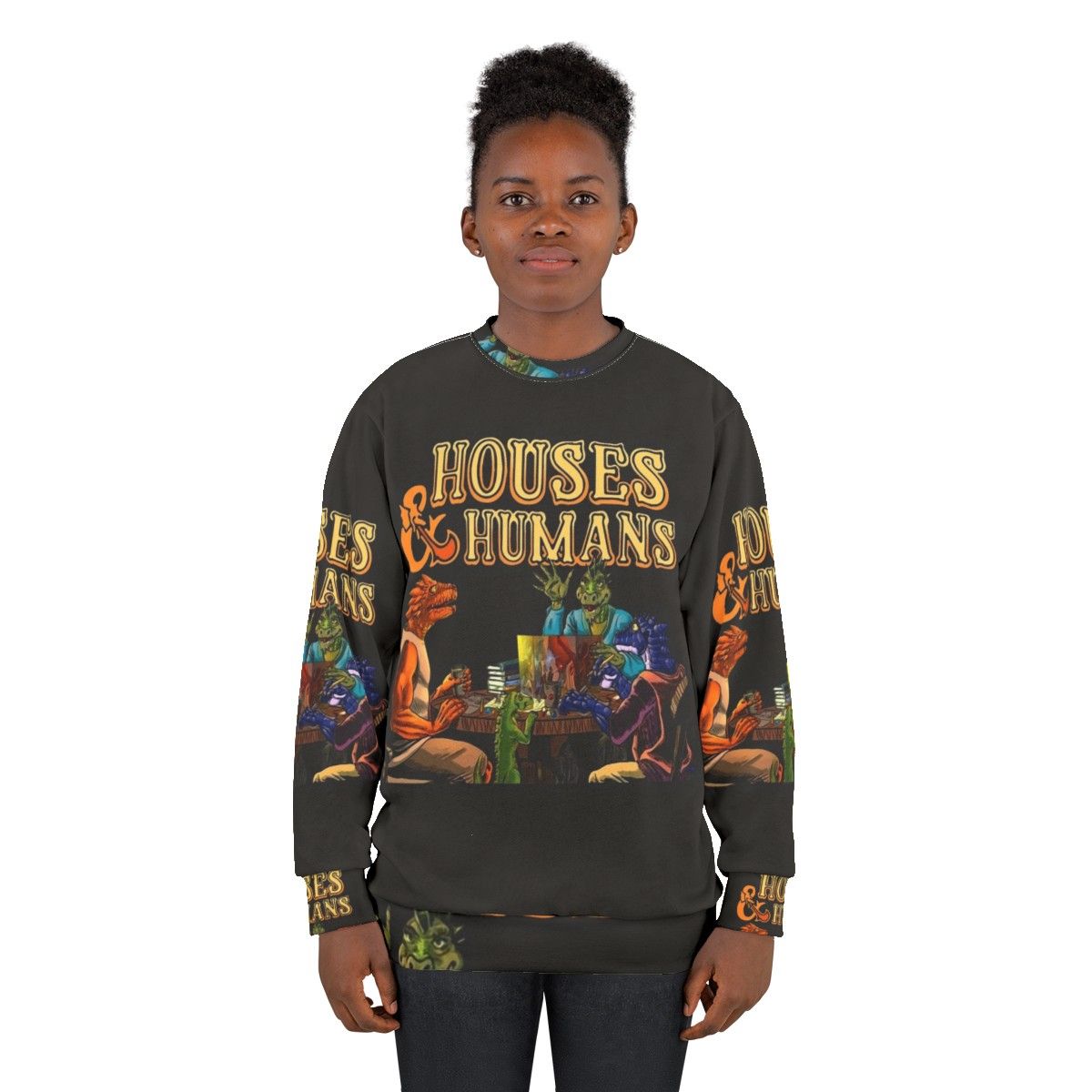 Funny Dungeons & Dragons "Houses and Humans" Sweatshirt - women