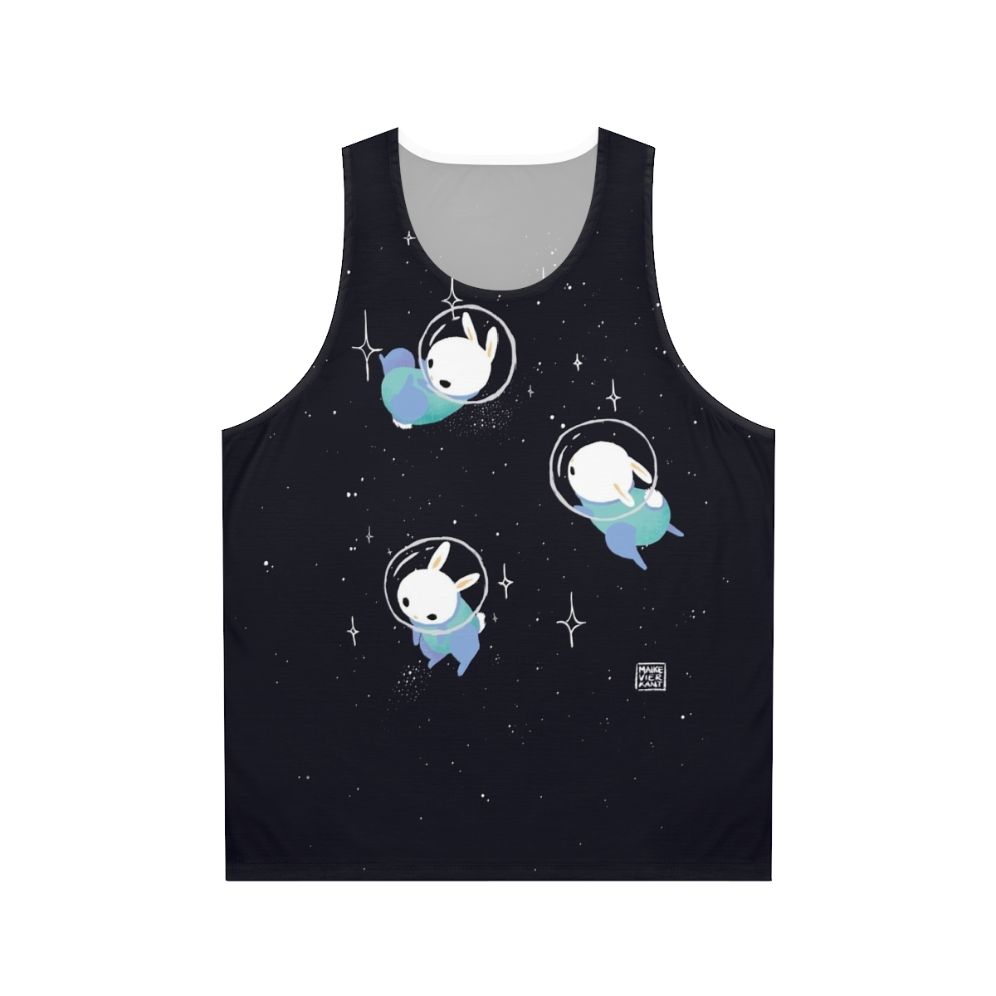 Cosmic Bunny Unisex Tank Top with Galaxy-Inspired Design