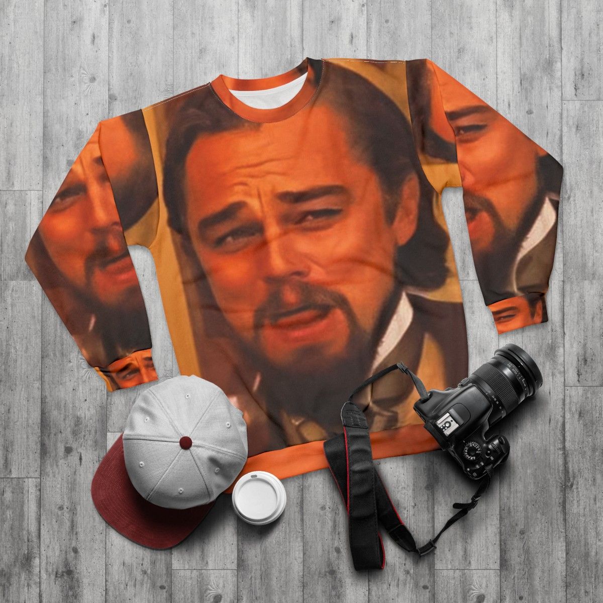 Leonardo DiCaprio Meme Sweatshirt - flat lay