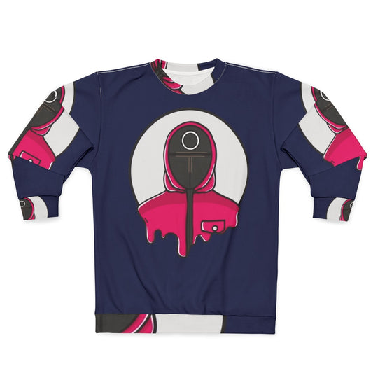 Circle Squid Game Guard Sweatshirt featuring iconic Squid Game character