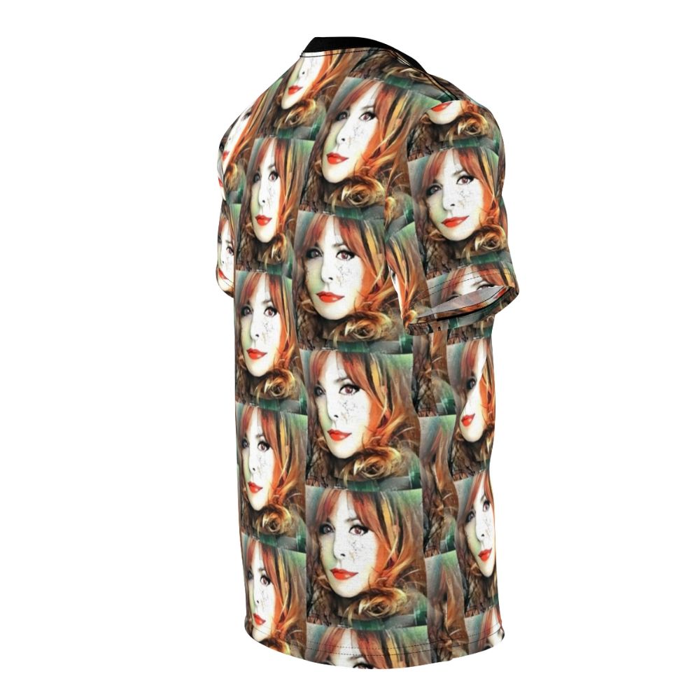 Mylene Farmer inspired t-shirt with digital art and photo manipulation - men right