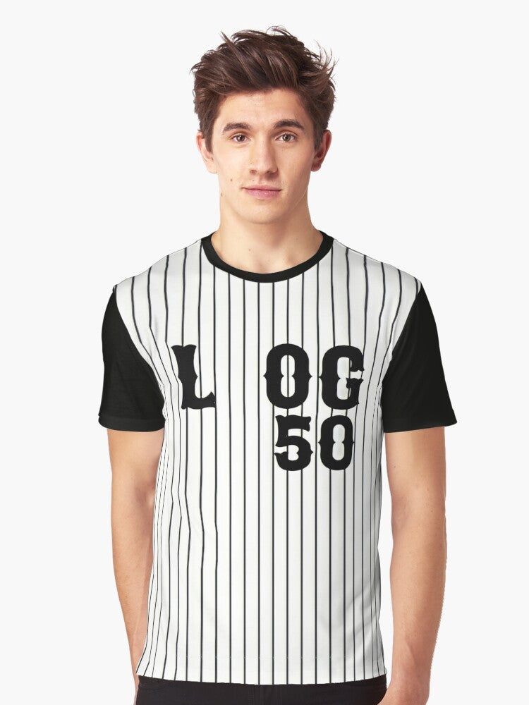 "L to the OG" graphic t-shirt featuring Succession characters like Logan Roy, Kendall Roy, Shiv Roy, Roman Roy, and Cousin Greg - Men