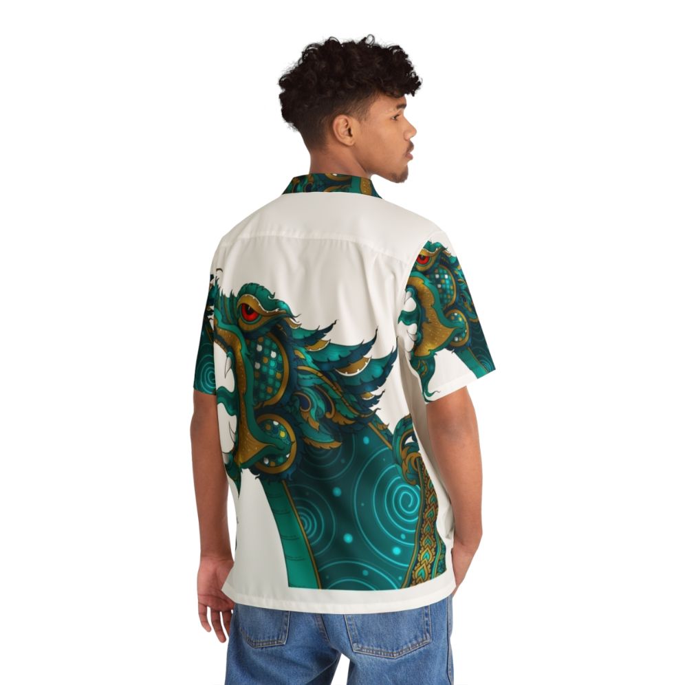 Legendary Big Horn Animals Hawaiian Shirt with Vintage Mythical Creature Design - People Back