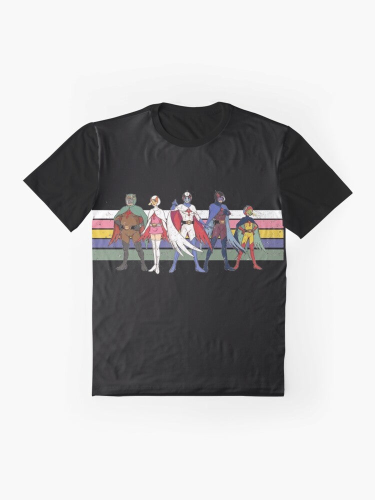 Retro G Force Battle of the Planets graphic design t-shirt - Flat lay