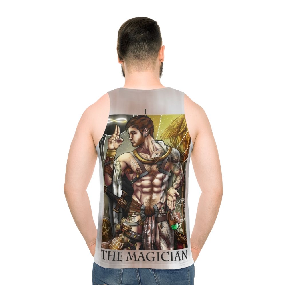 The Magician Unisex Tarot Apparel Tank Top - men back