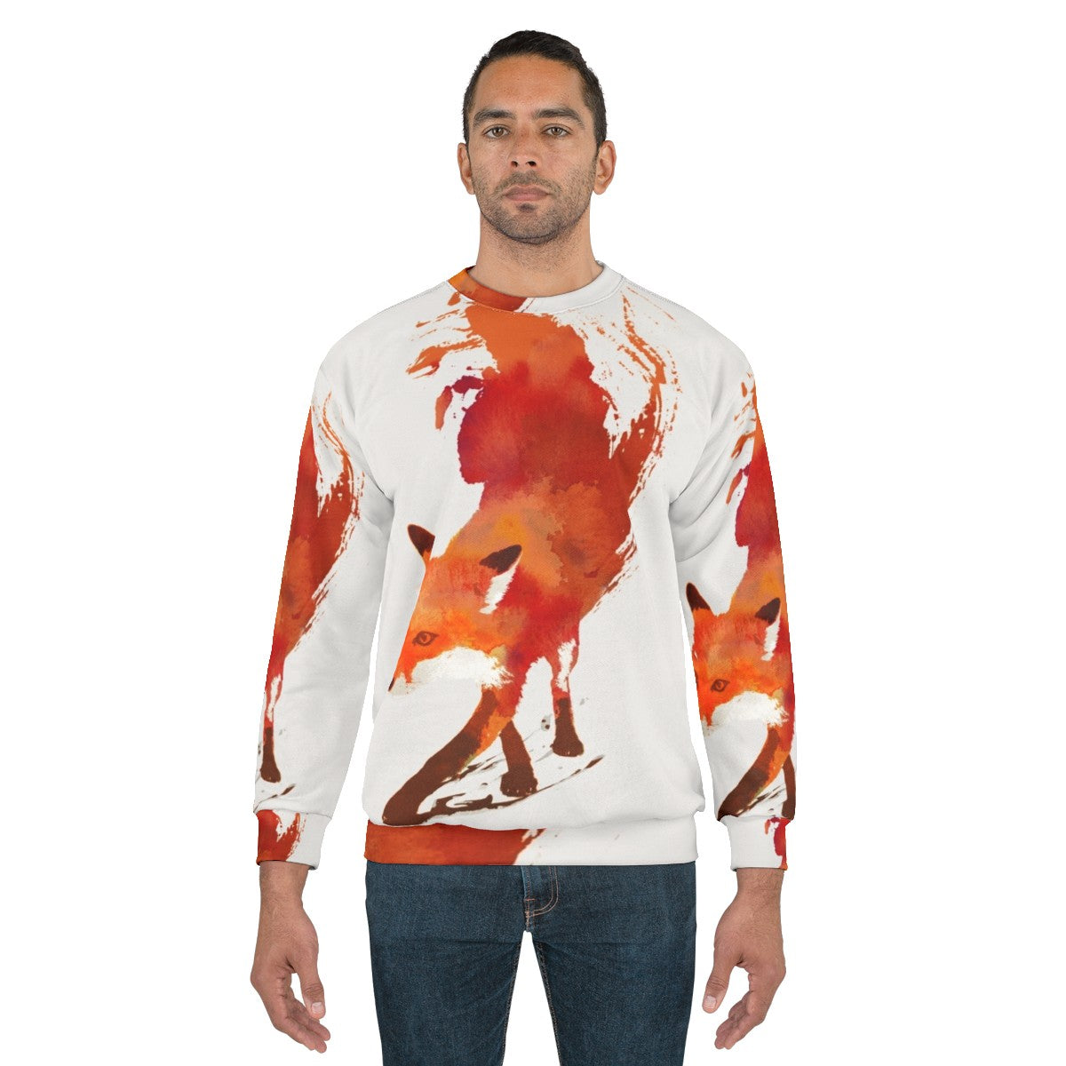 Watercolor Vulpes Vulpes Fox Sweatshirt - men