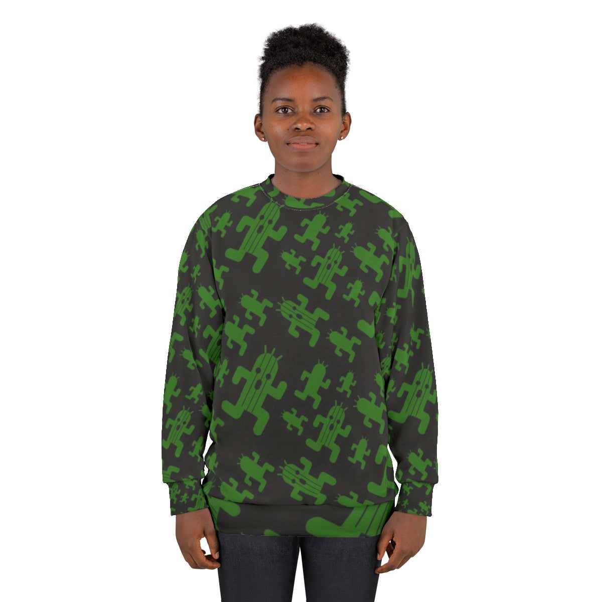 Cactuar print sweatshirt for final fantasy fans - women