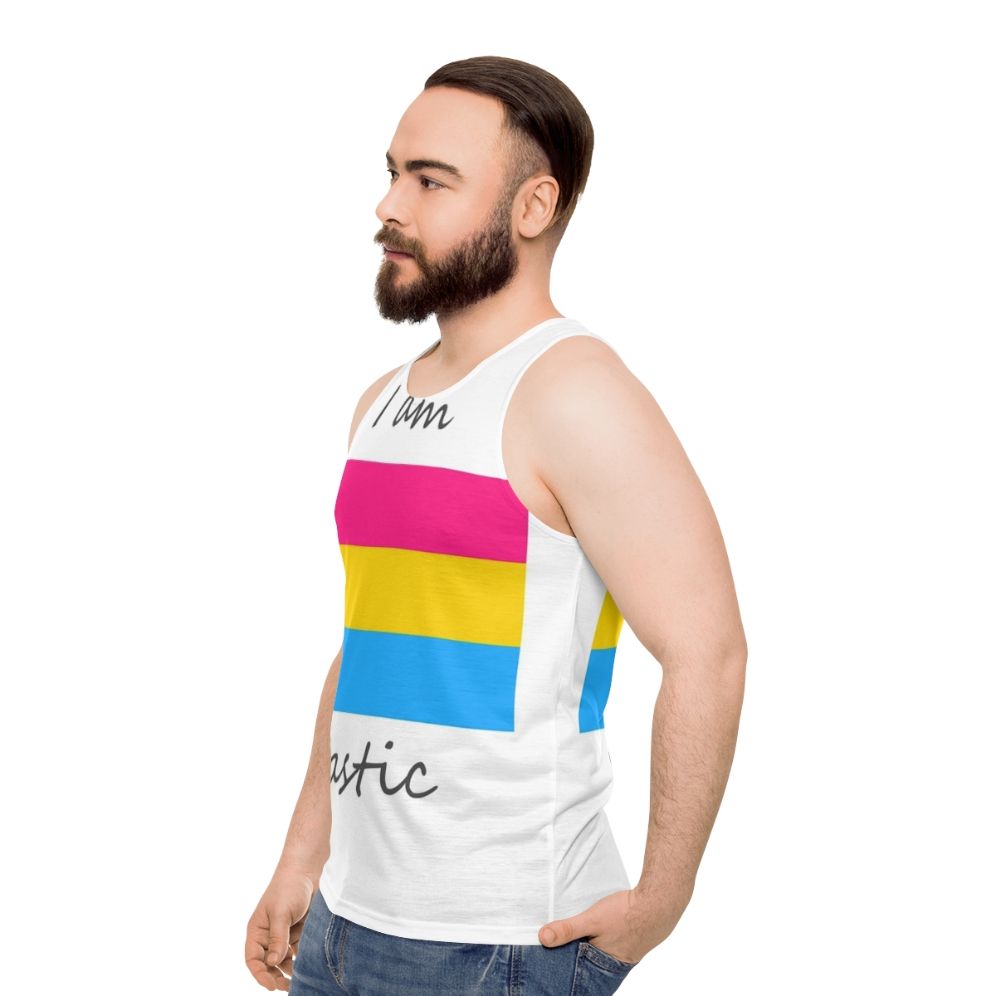 Pansexual Pride Unisex Tank Top - men side