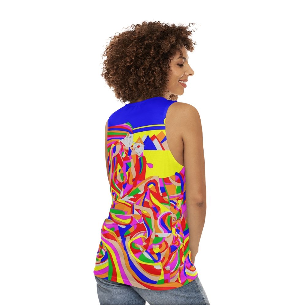 Time Machine Unisex Tank Top - women back