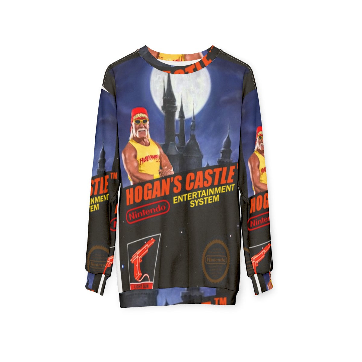 Hogan's Castle Sweatshirt featuring Beeg Yoshi from Videogamedunkey - hanging