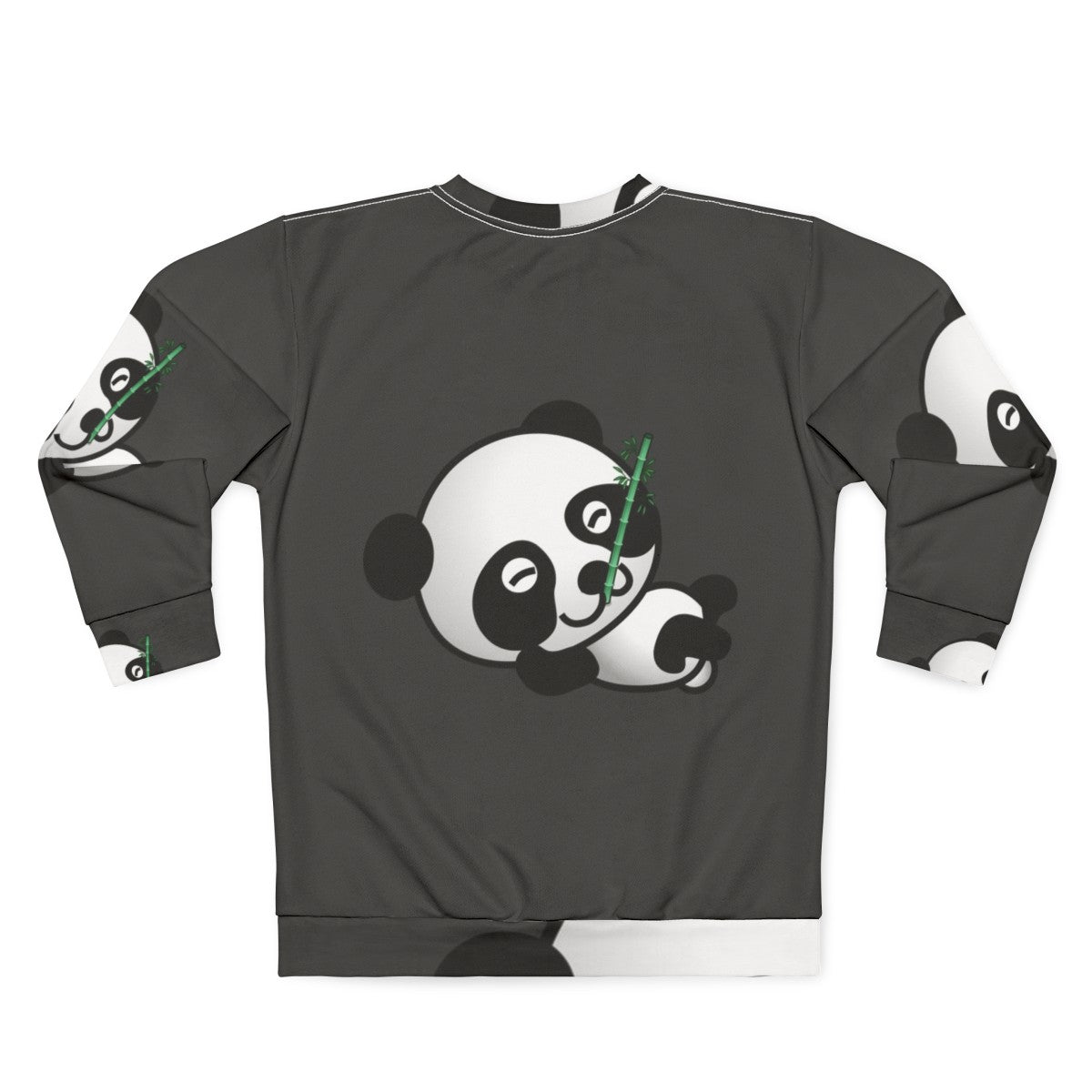 Panda Sweatshirt with Colorful and Abstract Animal Art Design - Back