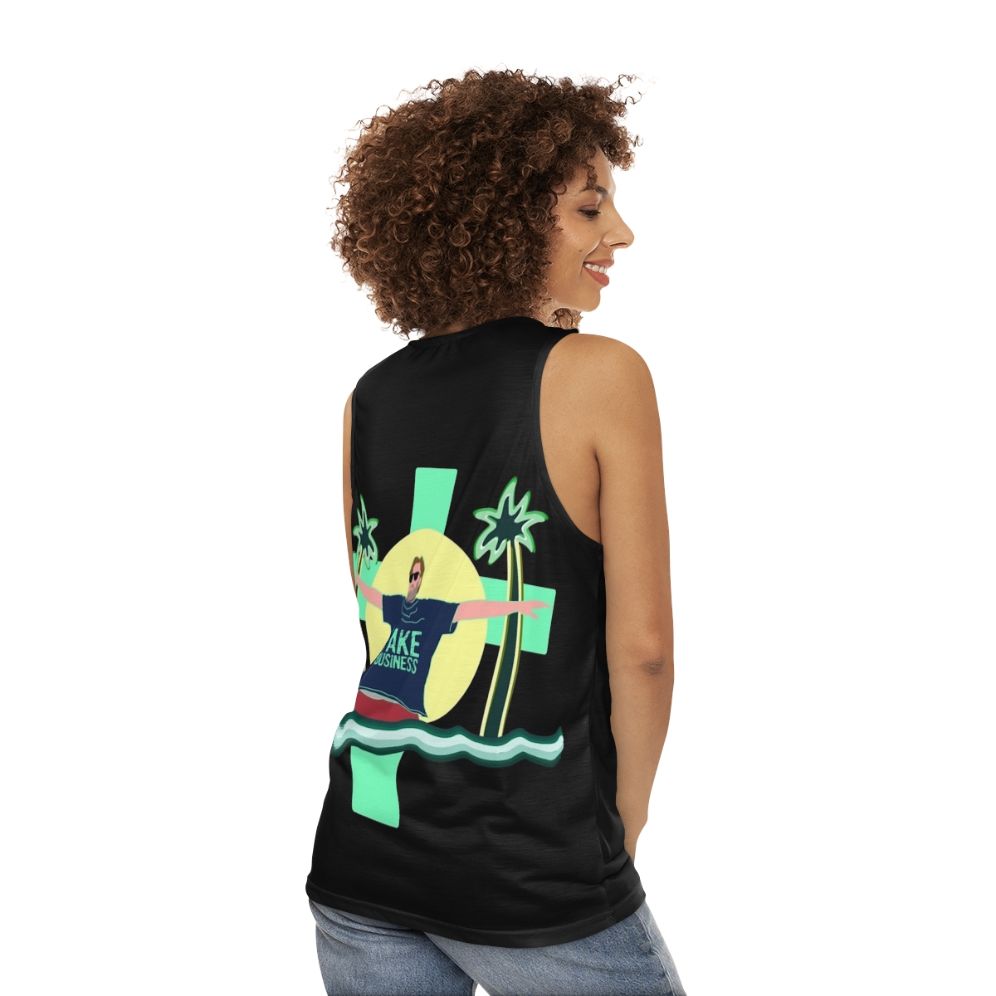 Tim Dillon Fake Business Unisex Dark Humor Tank Top - women back