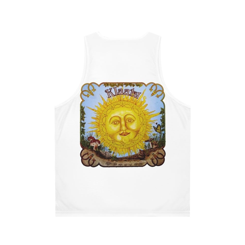 Vintage Unisex Klaatu Tank Top with Psychedelic and Folk Music Inspired Design - Back