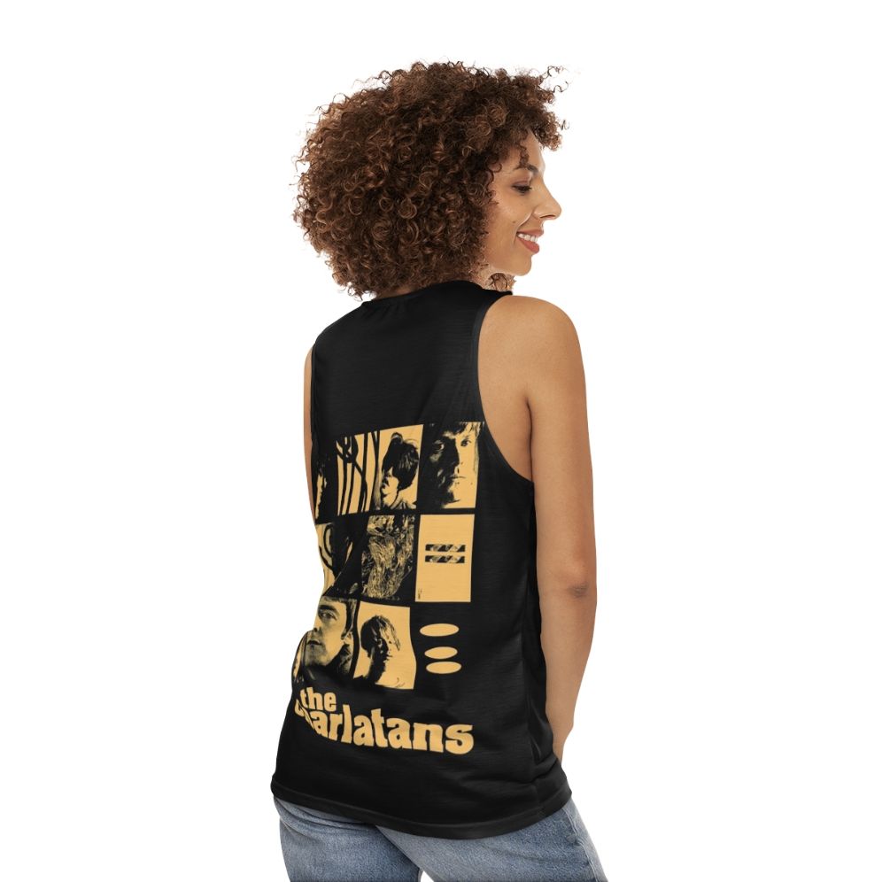 High quality unisex tank top for indie and alternative rock music fans - women back