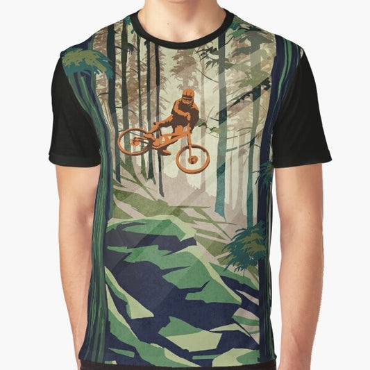 Graphic t-shirt with the text "MY THERAPY: Mountain Bike!" and retro mountain biking artwork