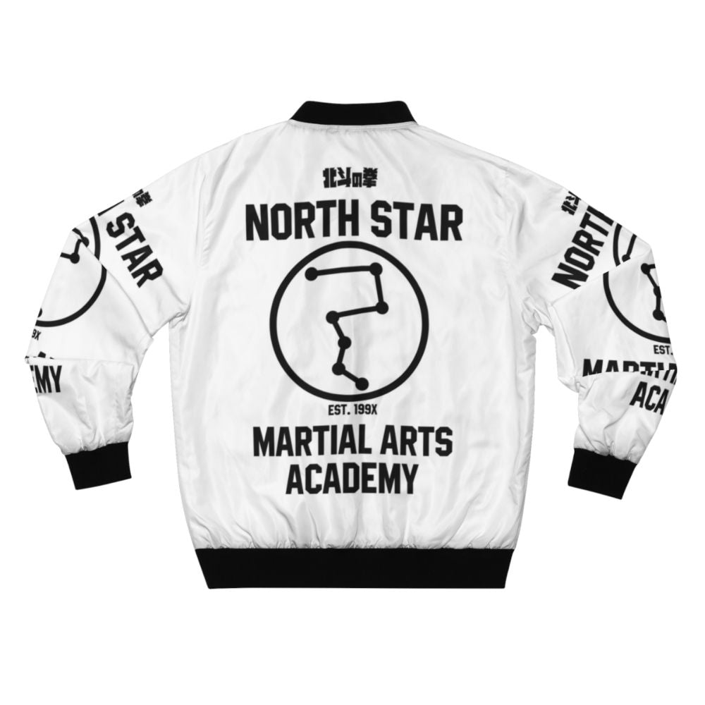 Hokuto No Ken Martial Arts Academy Bomber Jacket featuring iconic Fist of the North Star design - Back