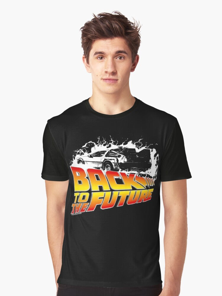 Back to the Future Delorean Fan Art Graphic T-Shirt - Men