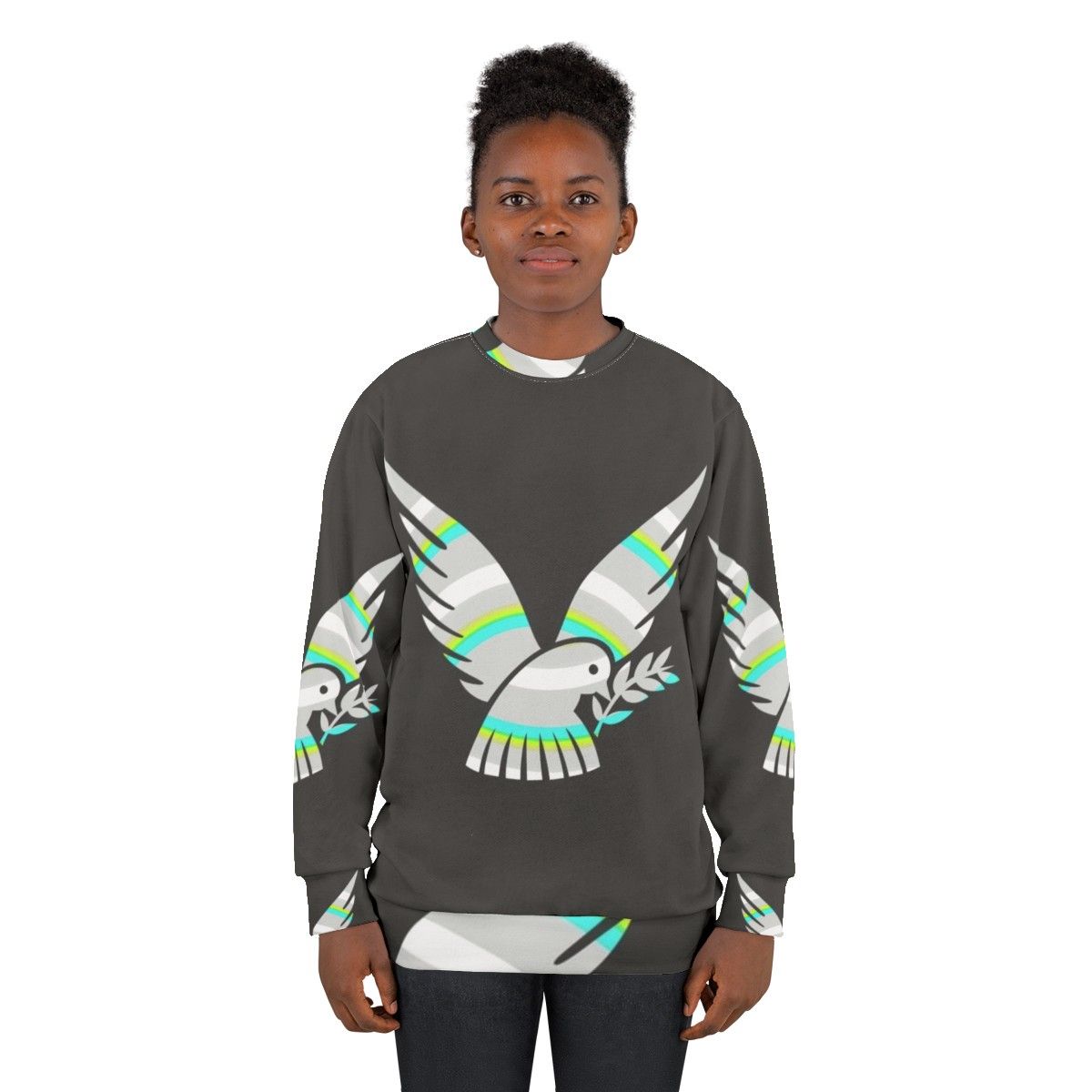 Legendary dove animal art sweatshirt - women