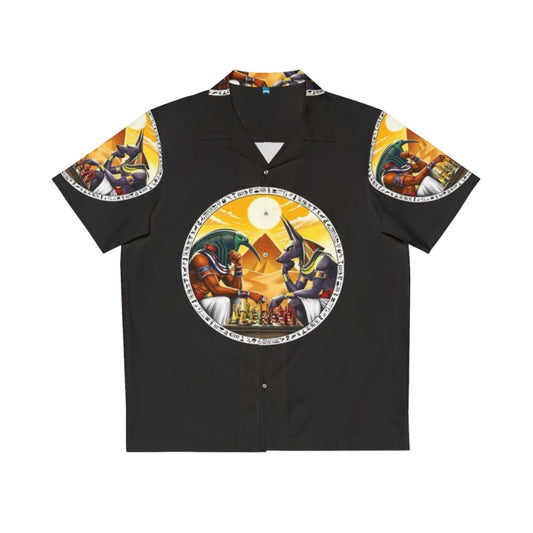 Egyptian mythology Hawaiian shirt with Anubis and Thoth