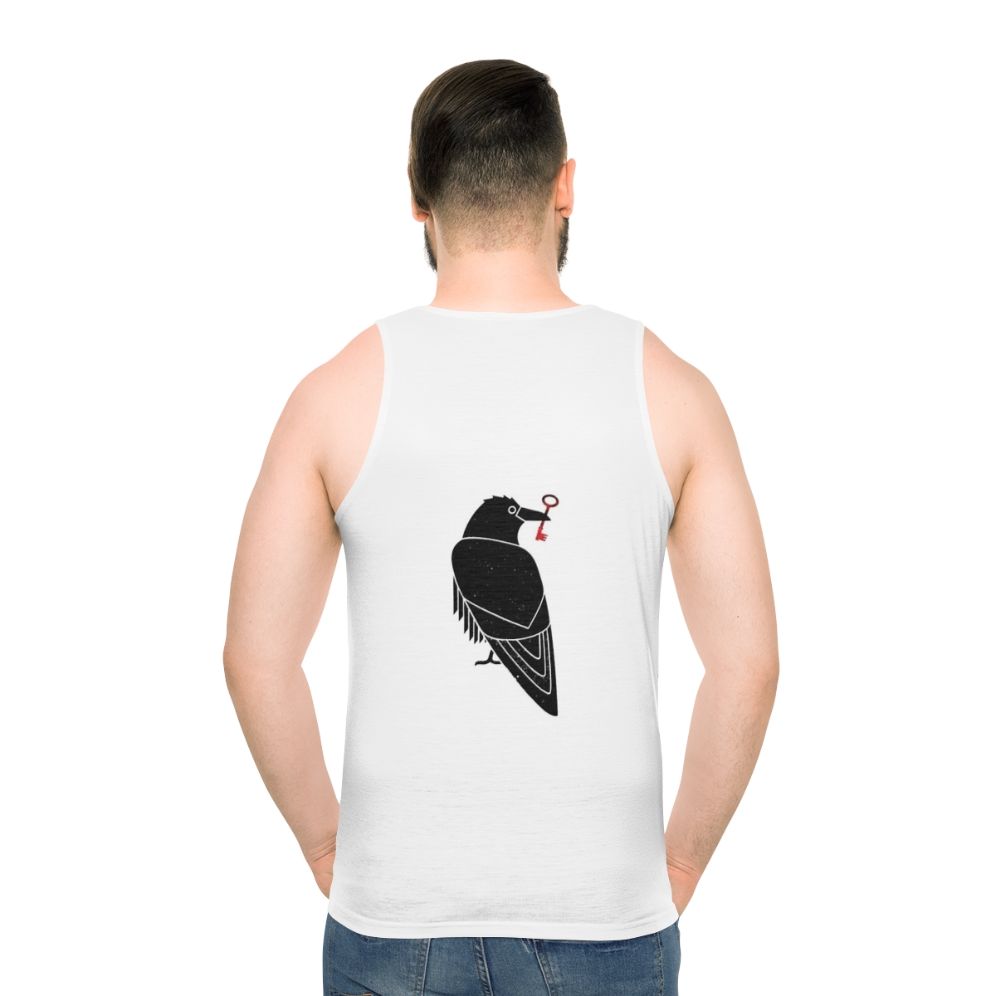 Unisex Science Geek Sci-Hub Raven Tank Top - men back