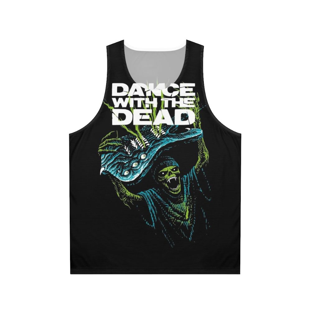 Retro Horror Synth Wave Unisex Dance With The Dead Tank Top