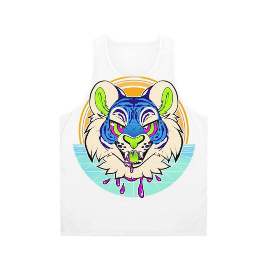 Vaporwave Tiger Anthro Unisex Tank Top